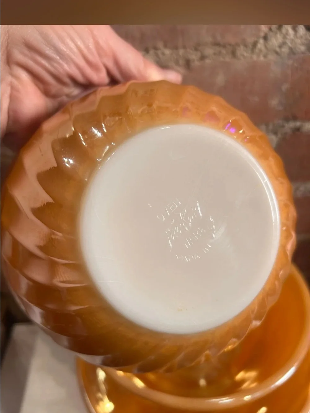 Anchor Hocking Retro Orange Glass Mixing Bowl Set of 3